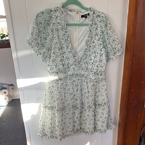 LOFT Floral Ruffle Dress